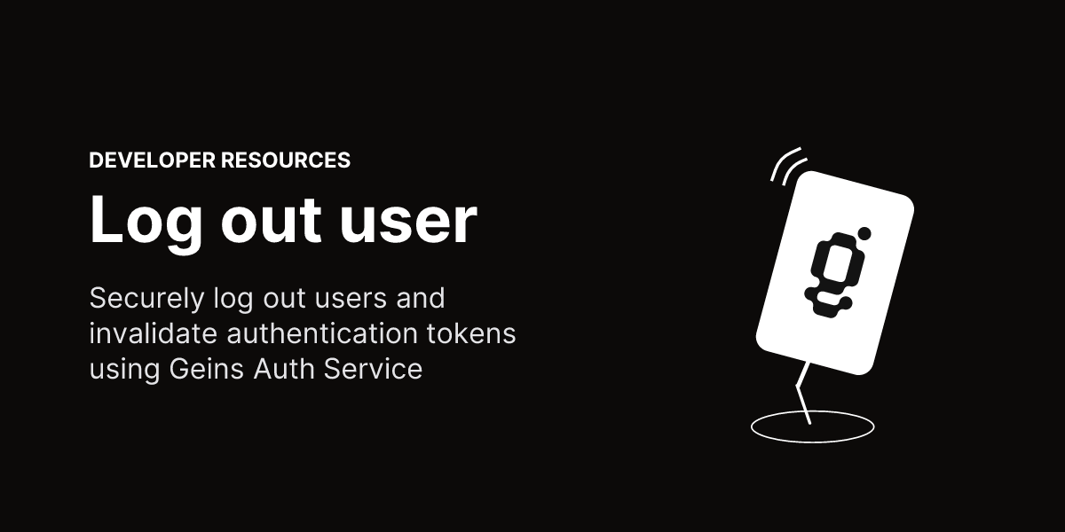 Log out user - Geins Commerce Backend