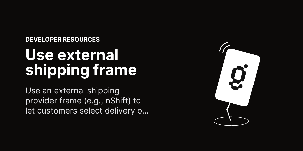 Use external shipping frame - Geins Commerce Backend